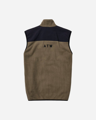 Halo Blocked Fleece Vest - Morel - Munk Store