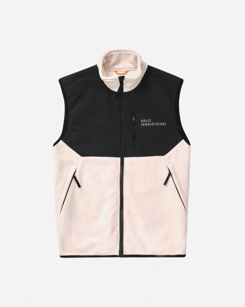 Halo Blocked Fleece Vest - Silver Birch - Munk Store