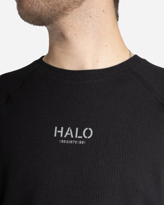 Halo Waffle Tee - Black - Munk Store