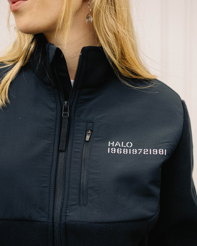 Halo Blocked Fleece - Black