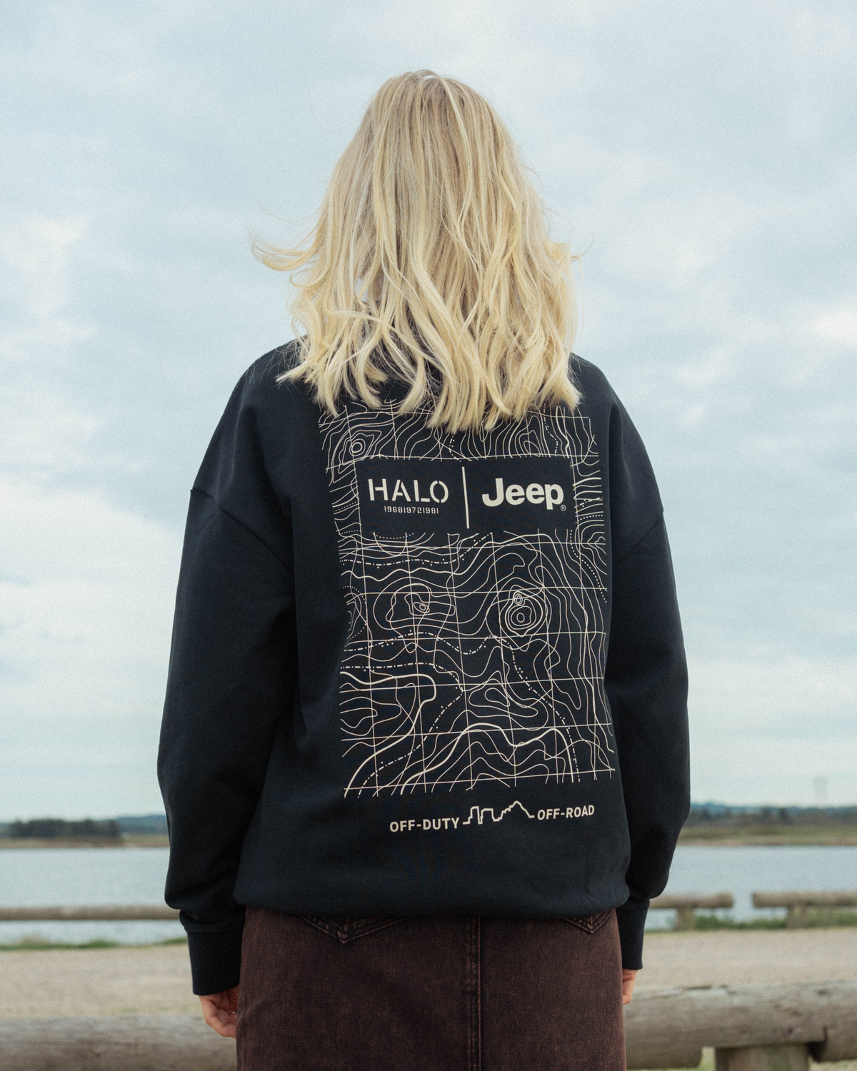 HALO Jeep Boxy Graphic Crew - Black