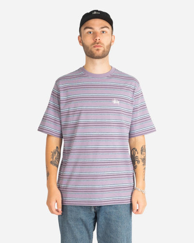 Heather Stripe Crew - Lavendar - Munk Store