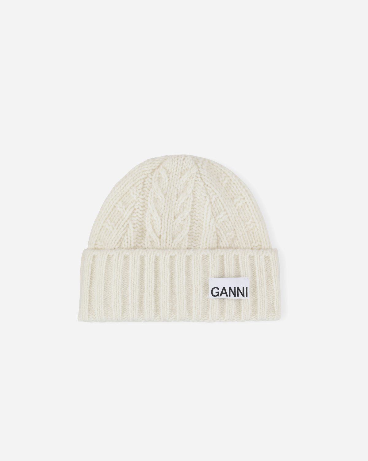 Cable Beanie - Egret