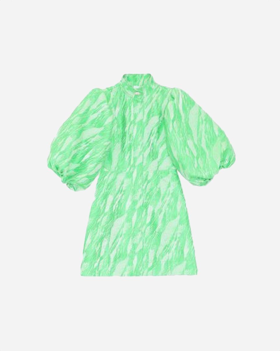 Jacquard Mini Dress - Island Green - Munk Store