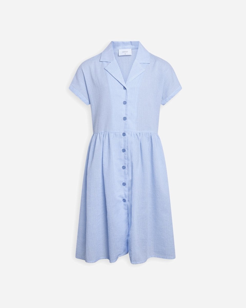 Jane Check Dress - Light Blue - Munk Store