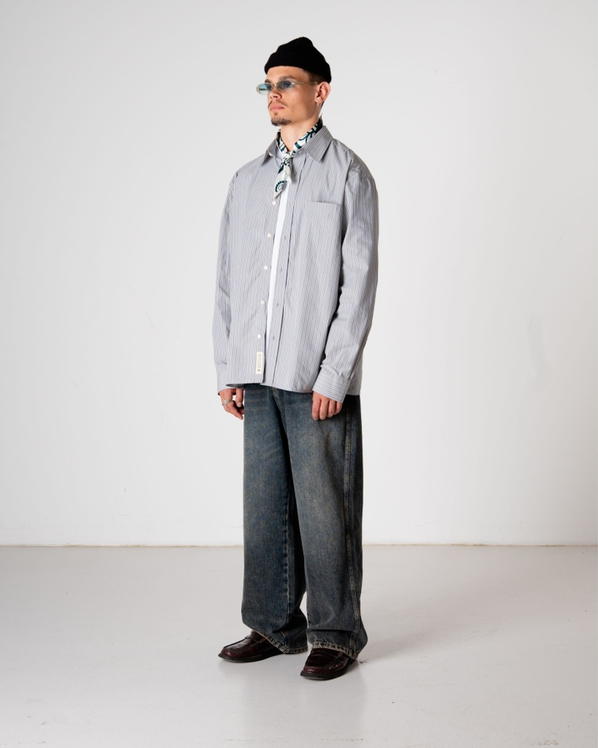 Buzo Striped Shirt - Light Blue