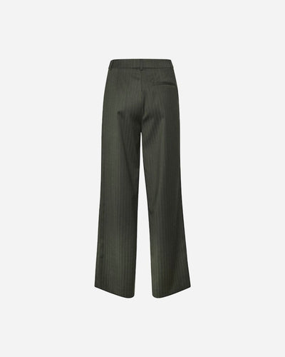 Kamarie GZ MW Pants - Dark Green Pinstripe - Munk Store