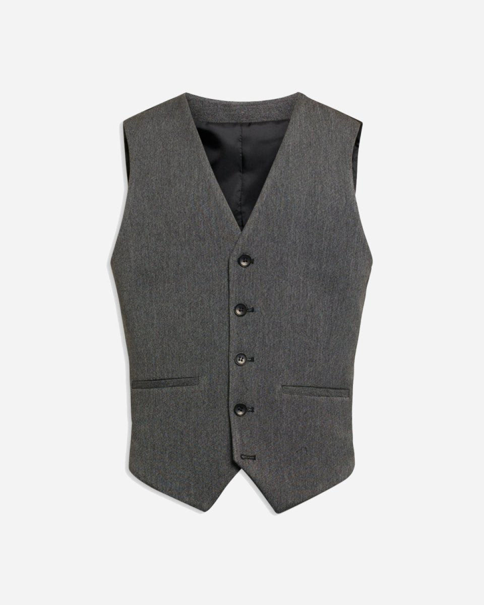 Kennet Mouline Waistcoat - Grey Mouline - Munk Store