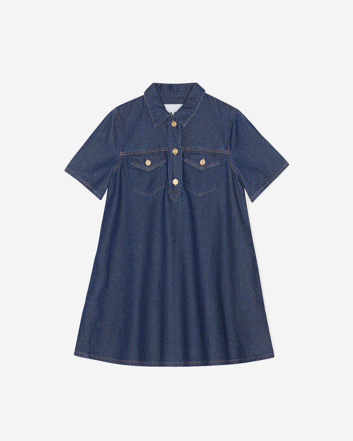 Heavy Denim Mini Dress - Rinse