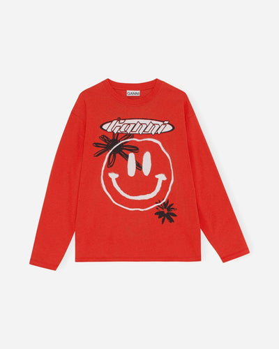 Light Jersey Relaxed Long Sleeve T-shirt - Fiery Red - Munk Store