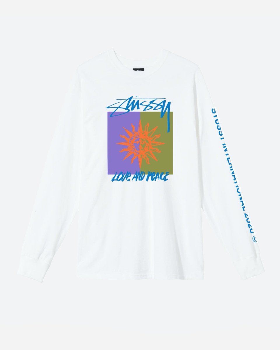 Love & Peace Ls Tee - White - White - Munk Store