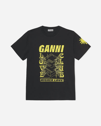 Love Print O-neck Relaxed T-shirt - Phantom - Munk Store