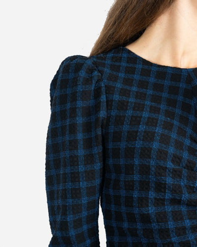 Lydia Blouse - Blue Check - Munk Store