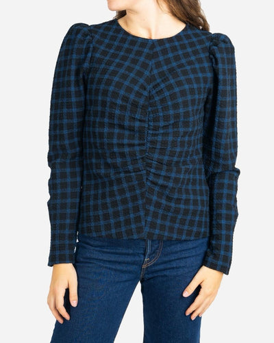 Lydia Blouse - Blue Check - Munk Store