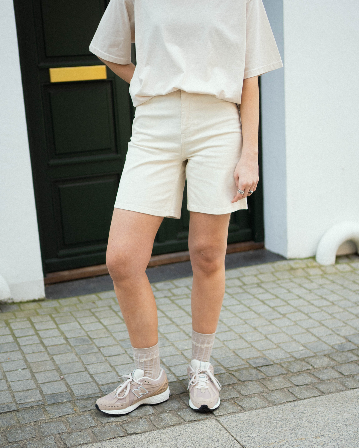 Maggie Twill Shorts - Off White