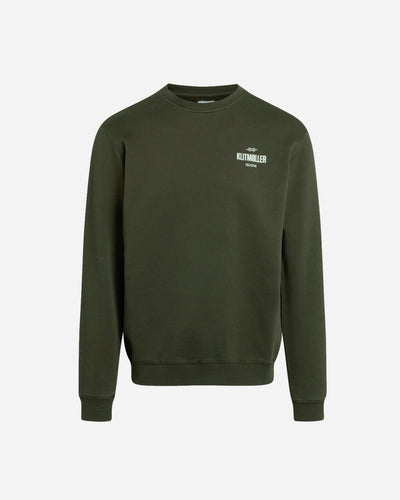 Mens Small Logo Crew - Olive - Munk Store