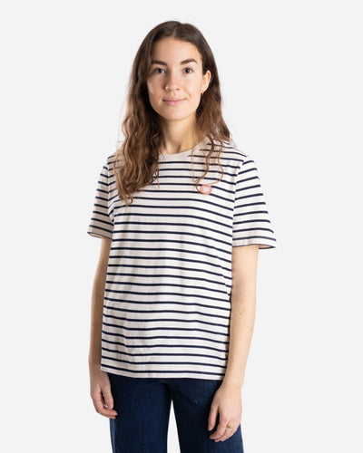Mia T-shirt - Off/White/Navy - Munk Store