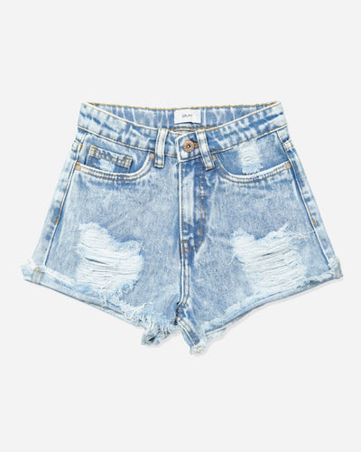 Mom Shorts Super Blue - Super bleach blue - Munk Store