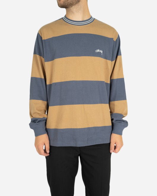 Moore Stripe LS Crew - Navy - Munk Store