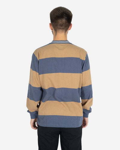 Moore Stripe LS Crew - Navy - Munk Store