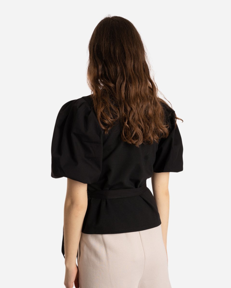 Nema Wrap Blouse - Black - Munk Store