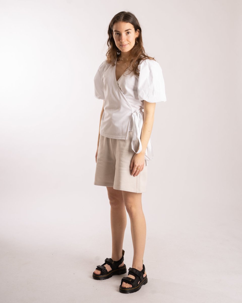 Nema Wrap Blouse - White - Munk Store