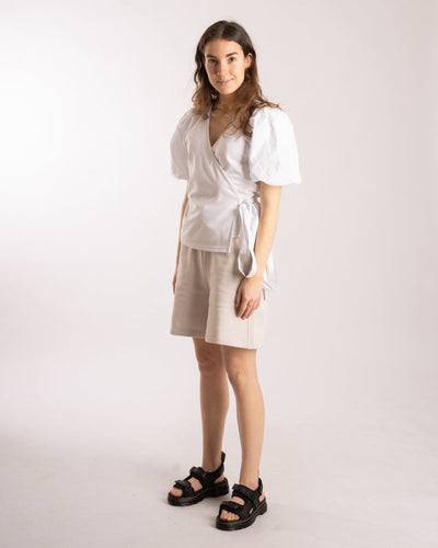 Nema Wrap Blouse - White - Munk Store