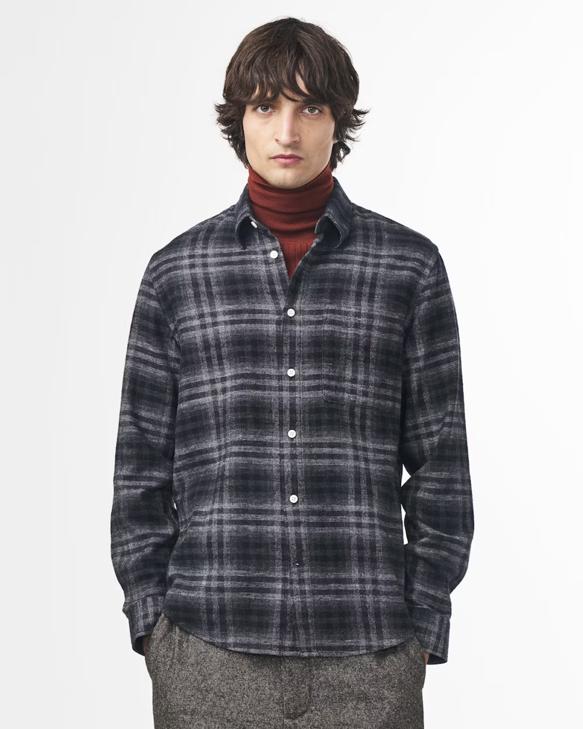 Arne Shirt 5166 - Dark Grey Check