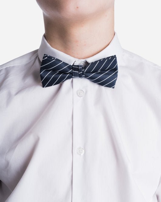 Our M√©l Stripe Bow Tie - Blue/White - Munk Store