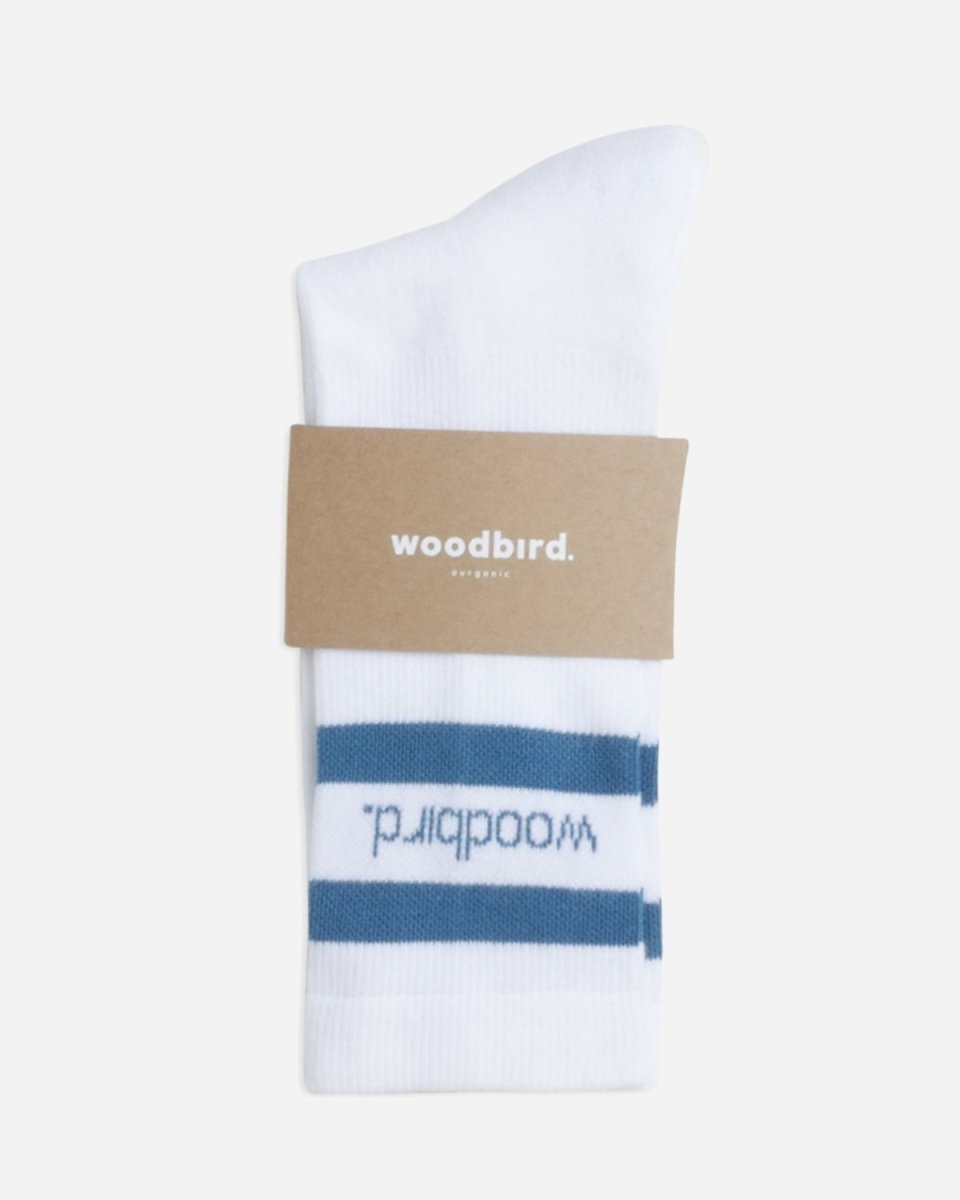 Our Sport Socks - White-Blue - Munk Store
