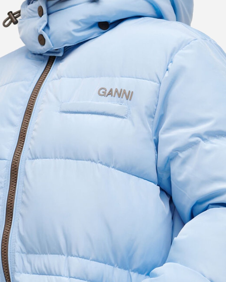 Oversized Puffer Midi Jacket Placid Blue