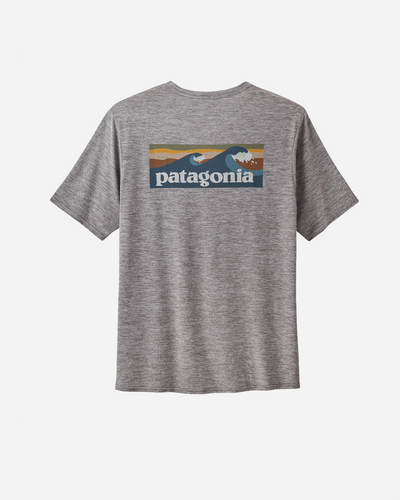 M's Cap Cool Daily Graphic Shirt - Waters - Boardshort Logo Abalone Blue / Feather Grey