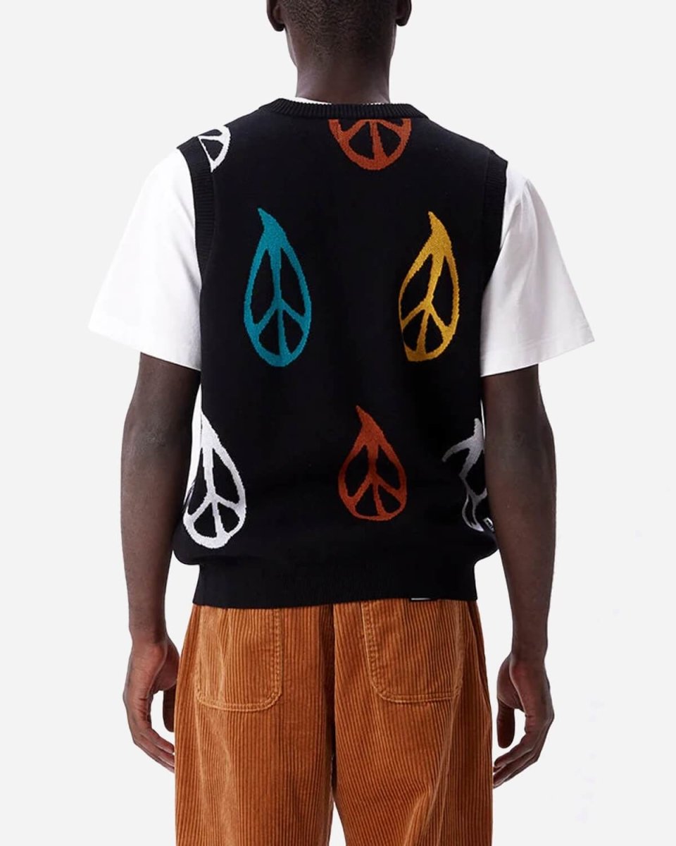 Peaced Sweater Vest - Black Multi - Munk Store