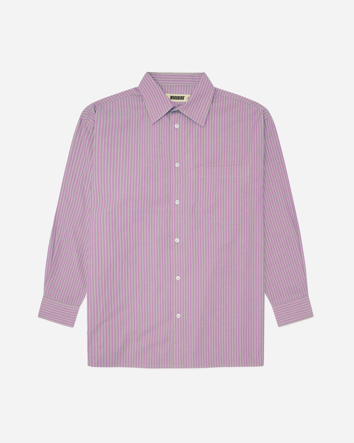 Zimo Stripped Shirt - White-Pink