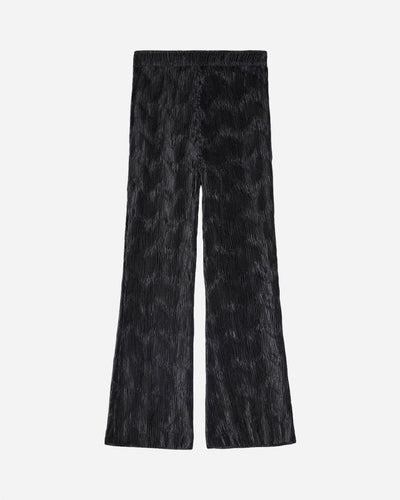 Pleated Satin Pants - Black - Munk Store