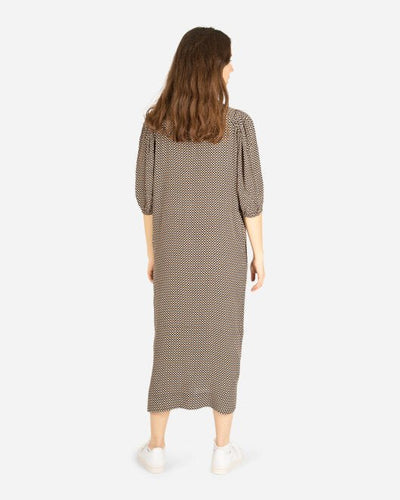 Printed Crepe Dress - Tannin - Munk Store