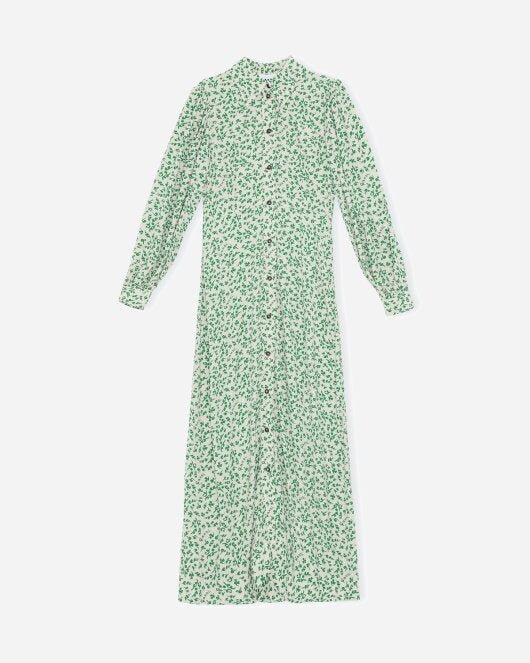 Printed Crepe Maxi Dress - Tapioca - Munk Store