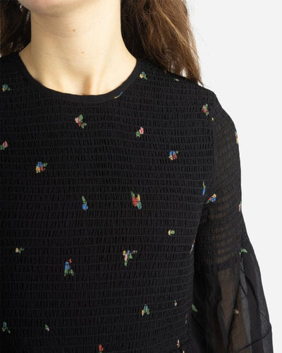 Printed Georgette - Black - Munk Store