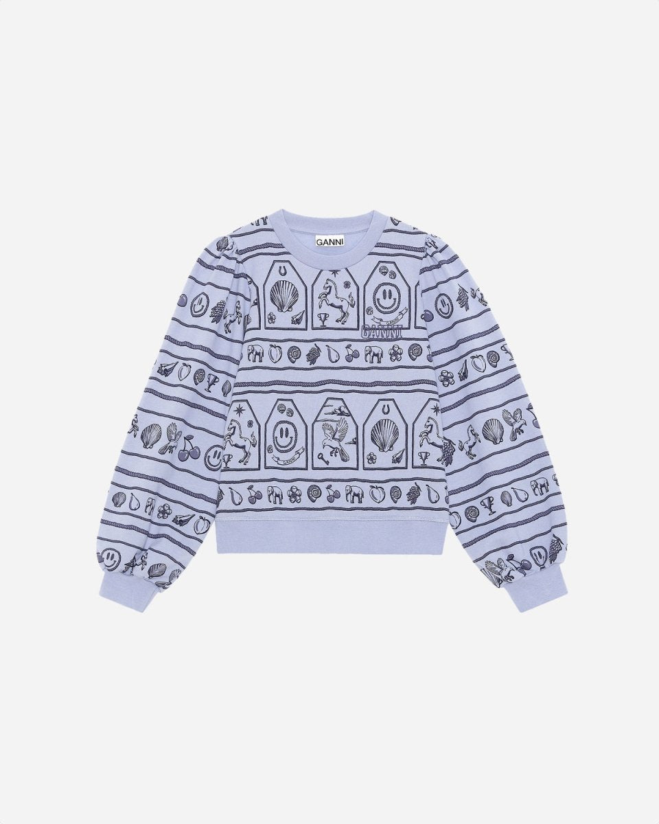 Puff Shoulder Sweatshirt - Printed Heather - Munk Store