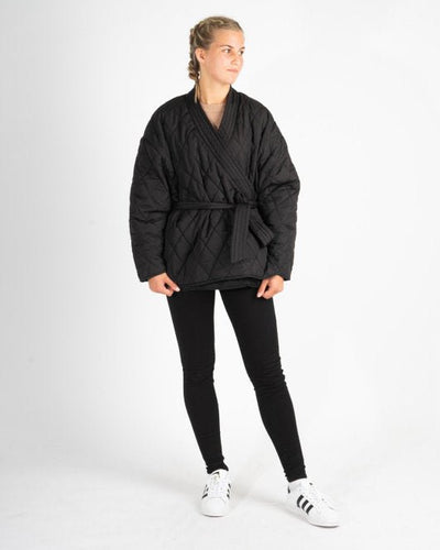 Quilted Kimono Jacket - Black - Munk Store