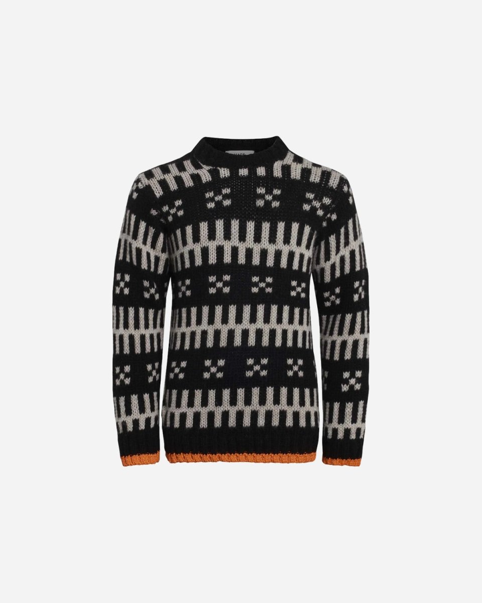 Recycled Iceland Keldino Sweater - Black/Ecru - Munk Store
