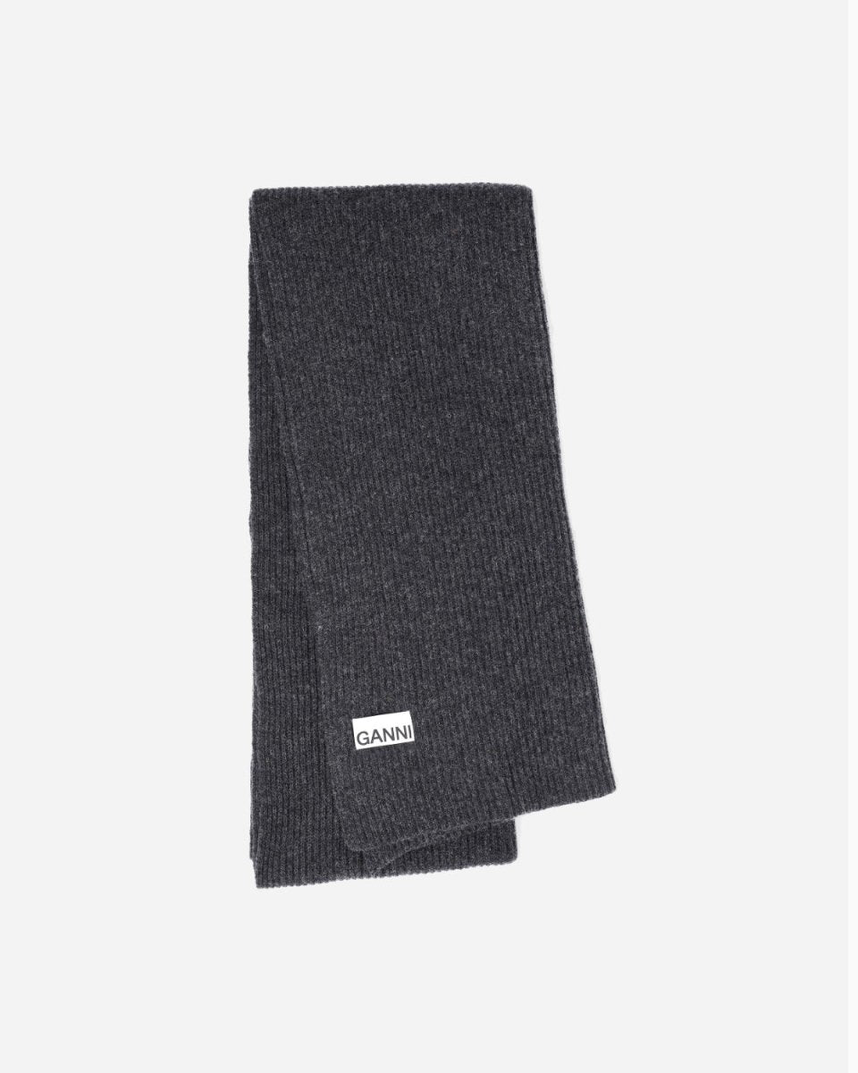 Recycled Wool Knit Scarf - Phantom - Munk Store