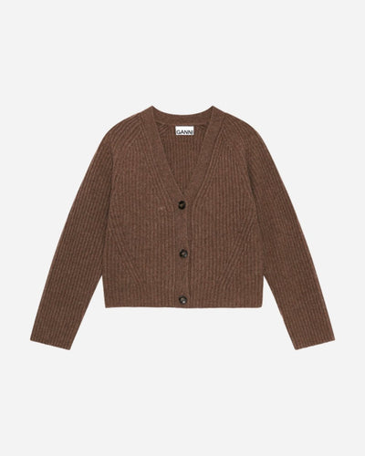 Rib Knit Cardigan - Fossil - Munk Store