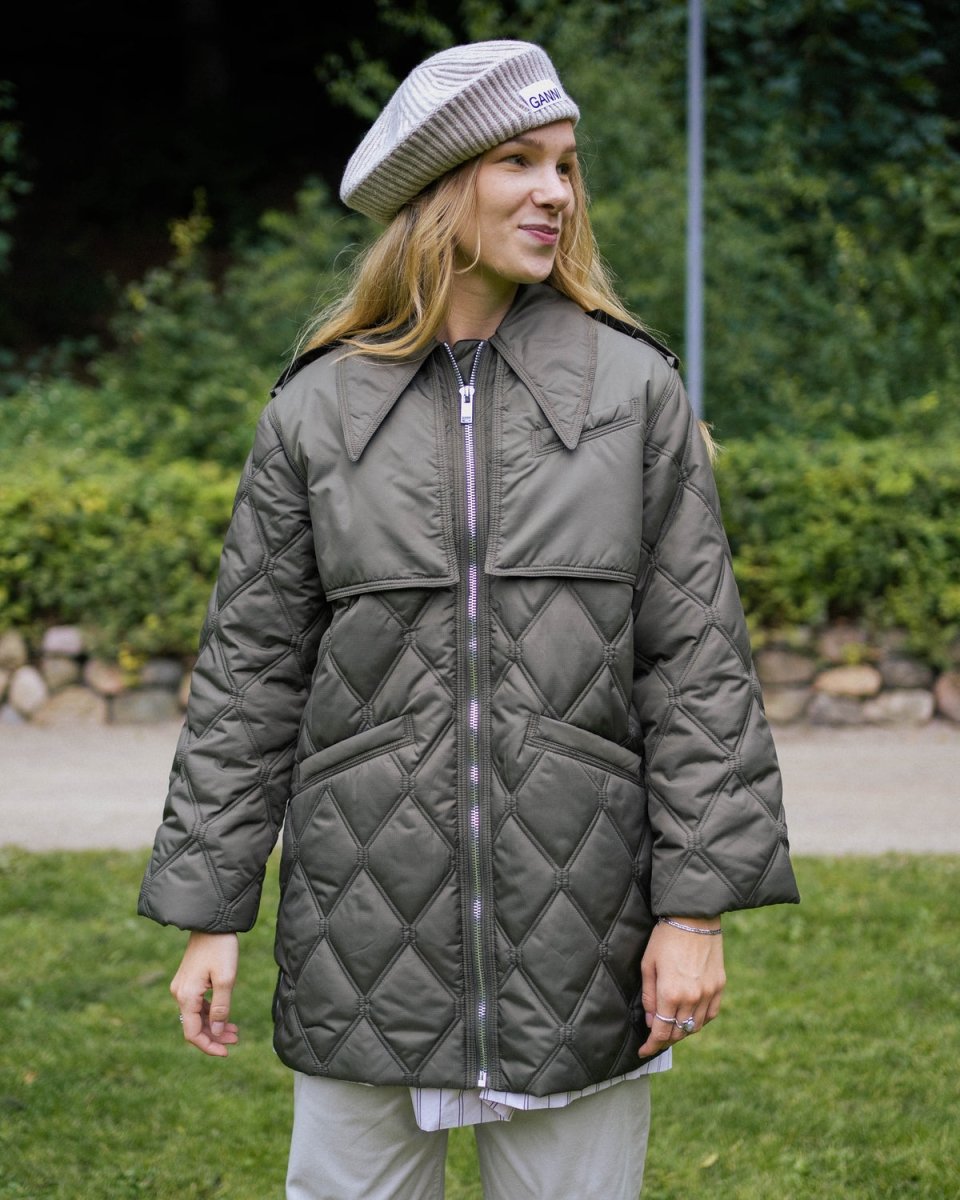 Ripstop Quilt Midi Jacket - Kalamata - Munk Store