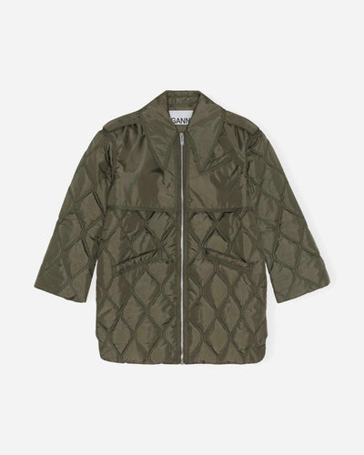 Ripstop Quilt Midi Jacket - Kalamata - Munk Store