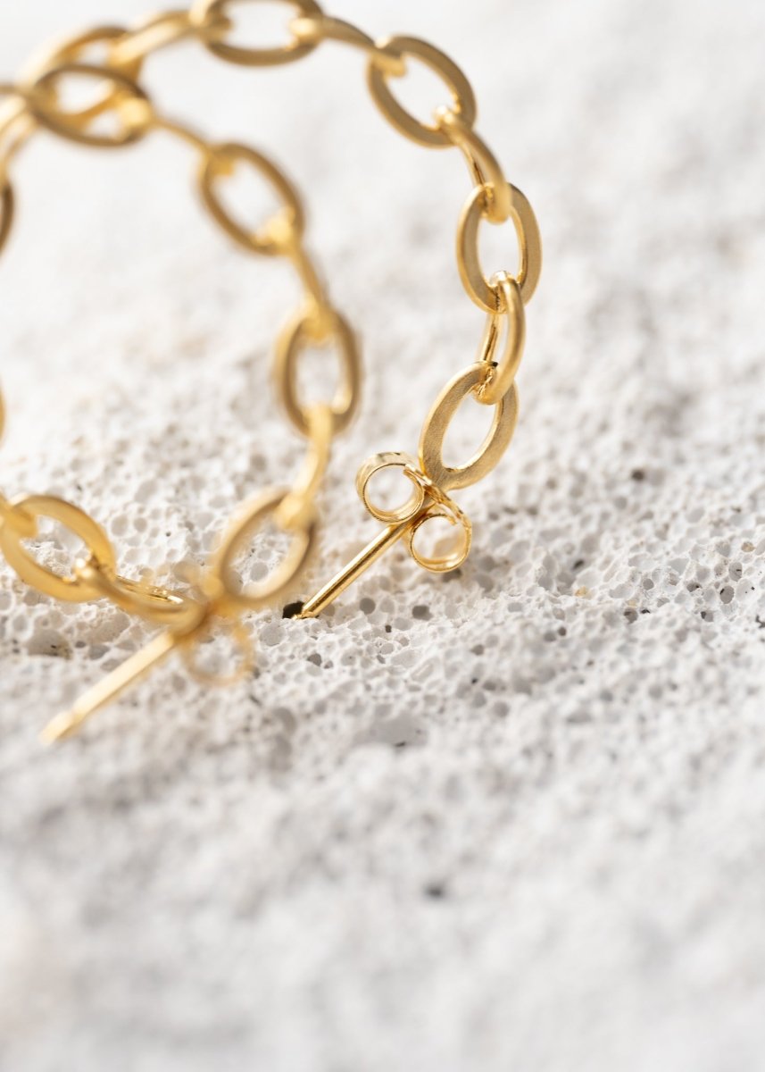 Row Chain Hoops - Guld - Munk Store