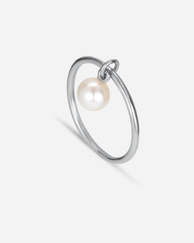 Row Pearl Ring - Sølv - Munk Store