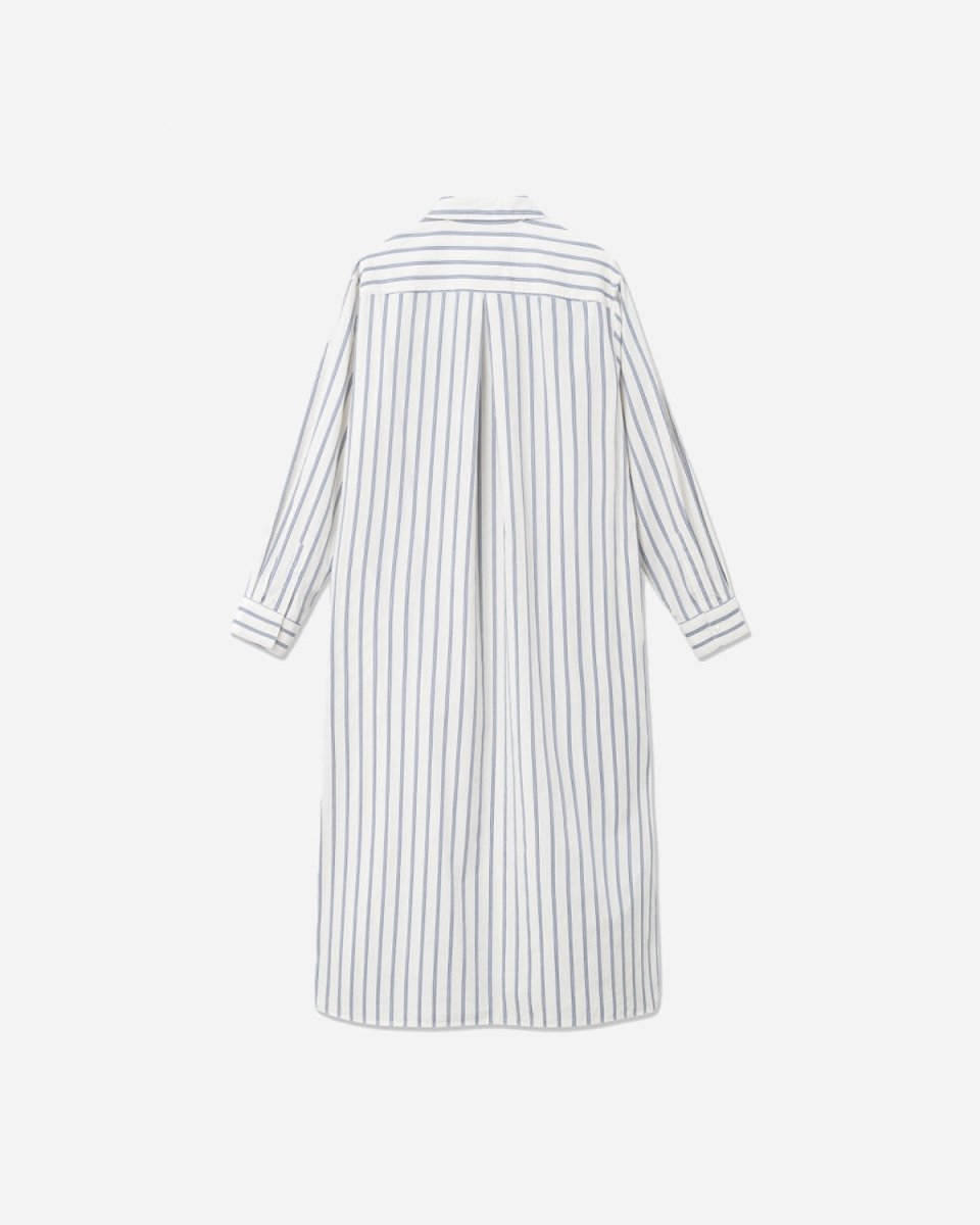 Saga Poplin Stripe Dress - Royal Blue Stripes - Munk Store