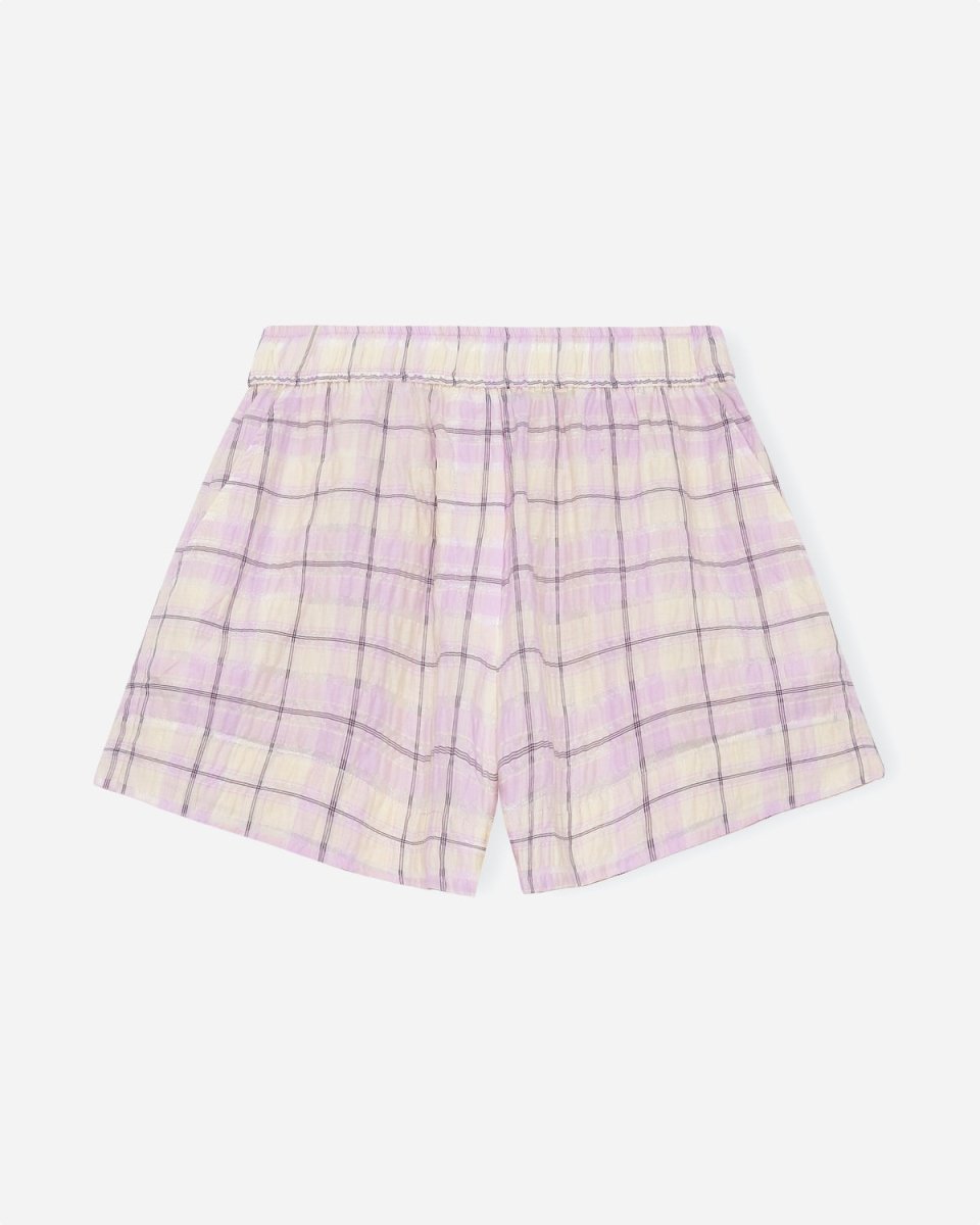 Seersucker Check Shorts - Orchid Bloom - Munk Store