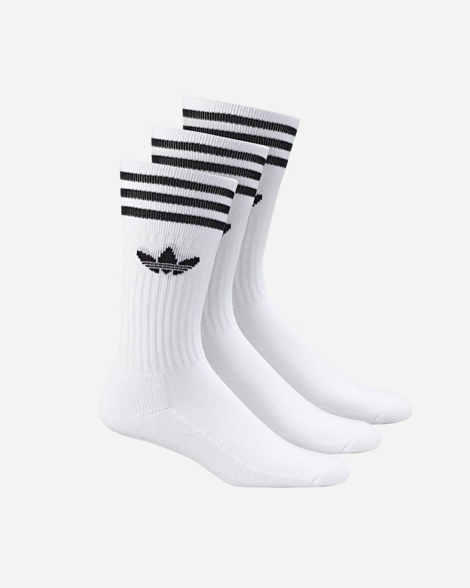 Solid Crew Sock - White/Black - Munk Store